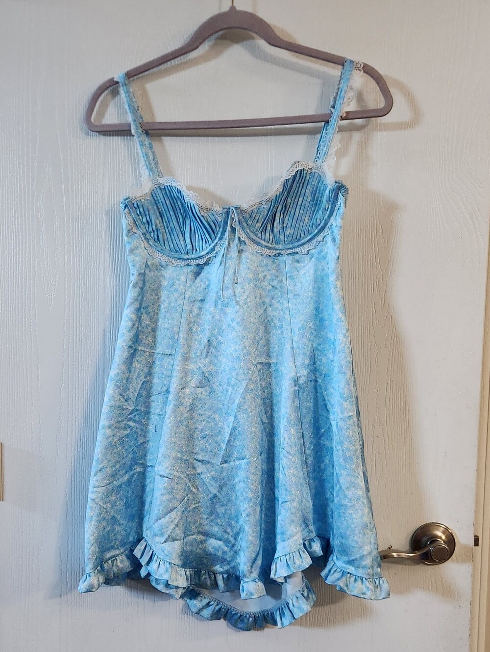 For Love & Lemons Pastel Blue Daisy Slip Dress - Picture 5 of 14